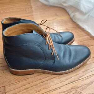 Poppy Barley Chukka Navy The Vancouver Calf Leather W8 M6.5